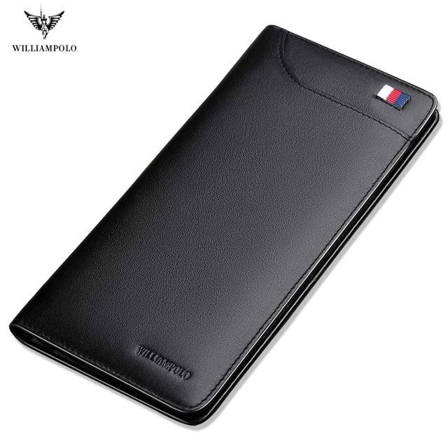 WilliamPOLO Men’s long leather wallet