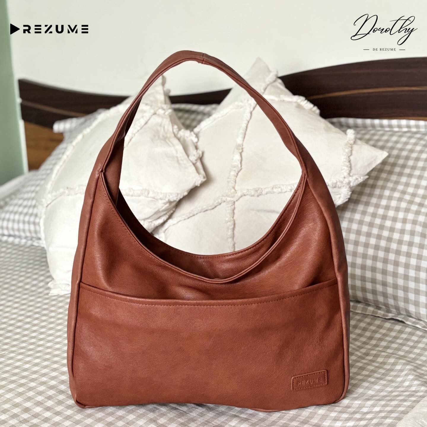 Retro Shoulder Bag (L.Chocolate